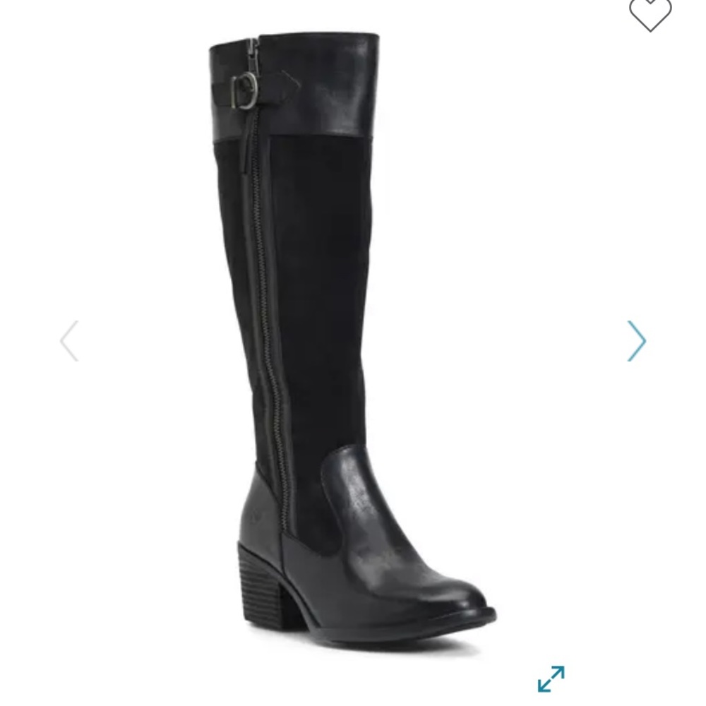 NEW Born Uchee Knee High Black Suede Leather Boots Size 7 - Picture 2 of 8